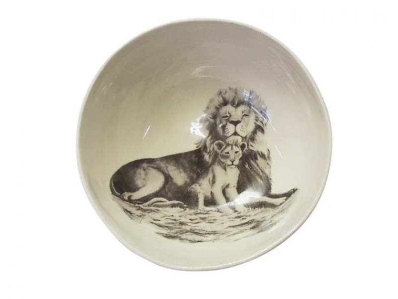Lion and Lion Cub Snack Bowl